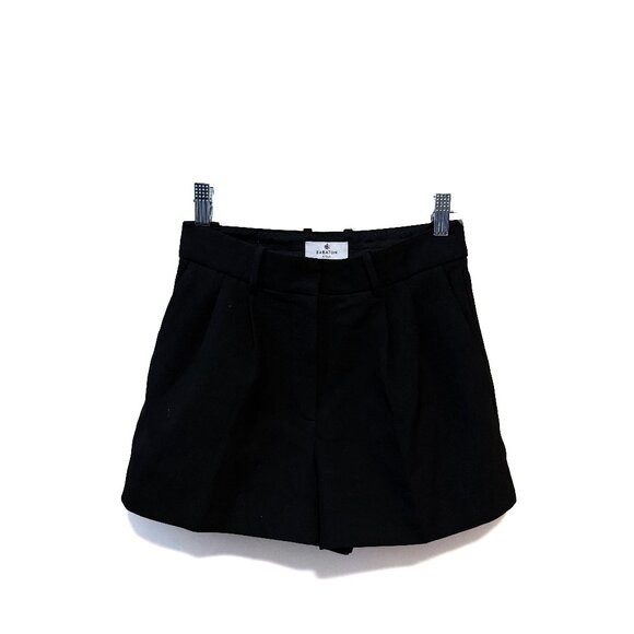 Babaton (Aritzia) Black Pleated Mini Shorts - Picture 1 of 6